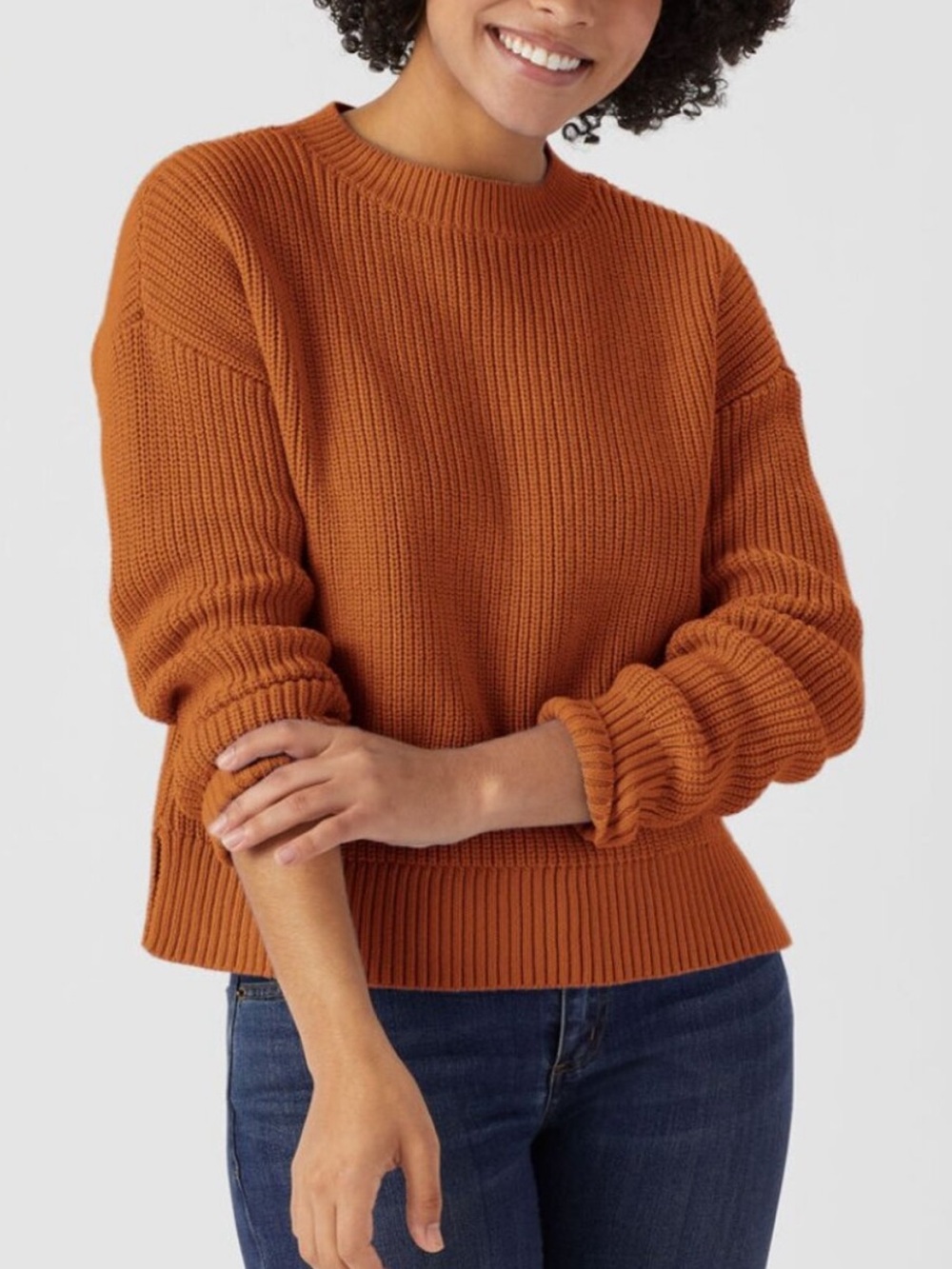 Duluth Trading Co Heritage Shaker Stitch Sweater Size L